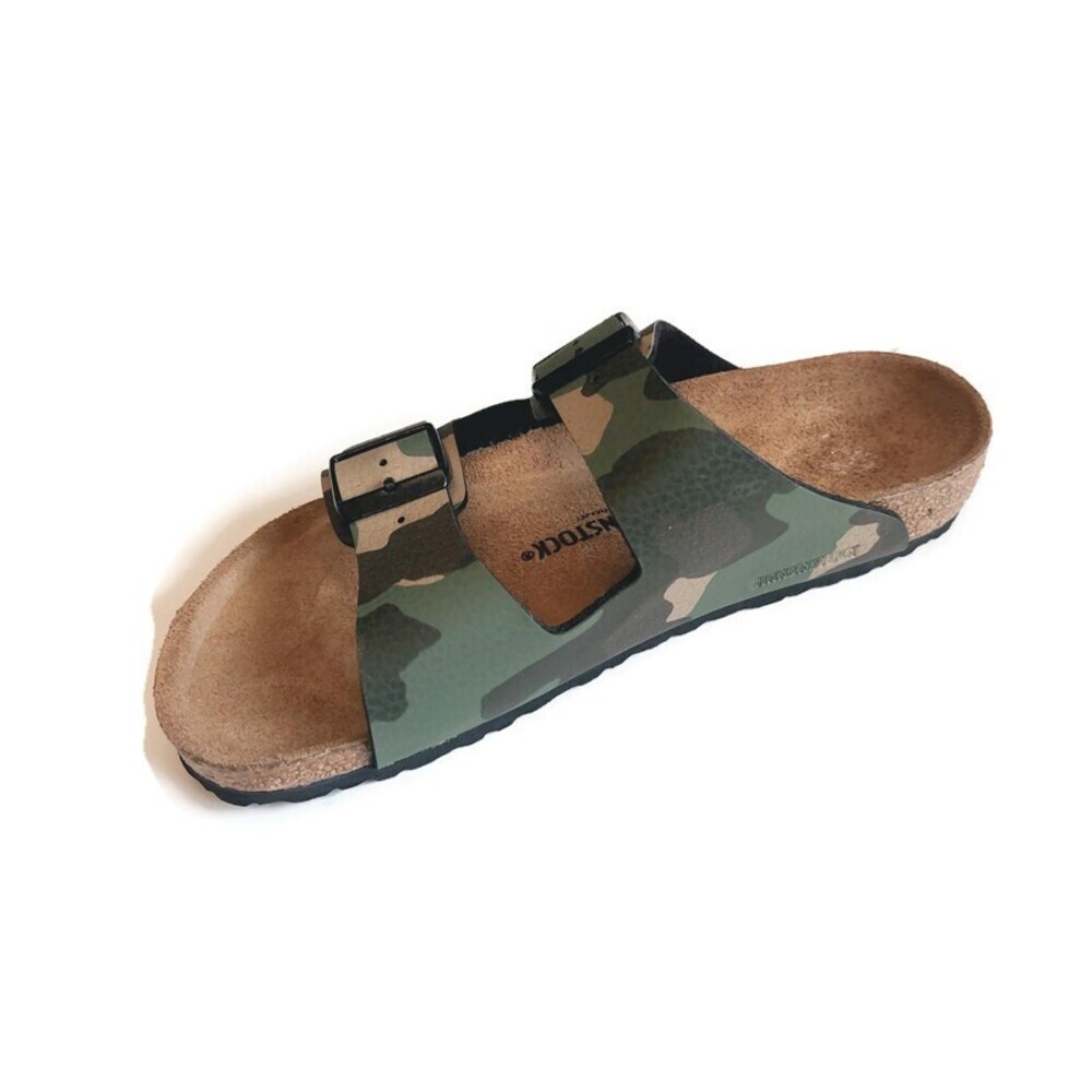 Birkenstock Arizona Kids Size L3 Sandals EU 34 Desert Soil Camouflage Green - Picture 4 of 9